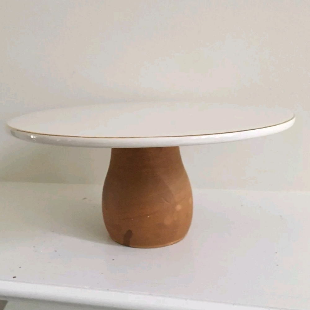 Target Ceramic Pedestal‎ with Wood Stand